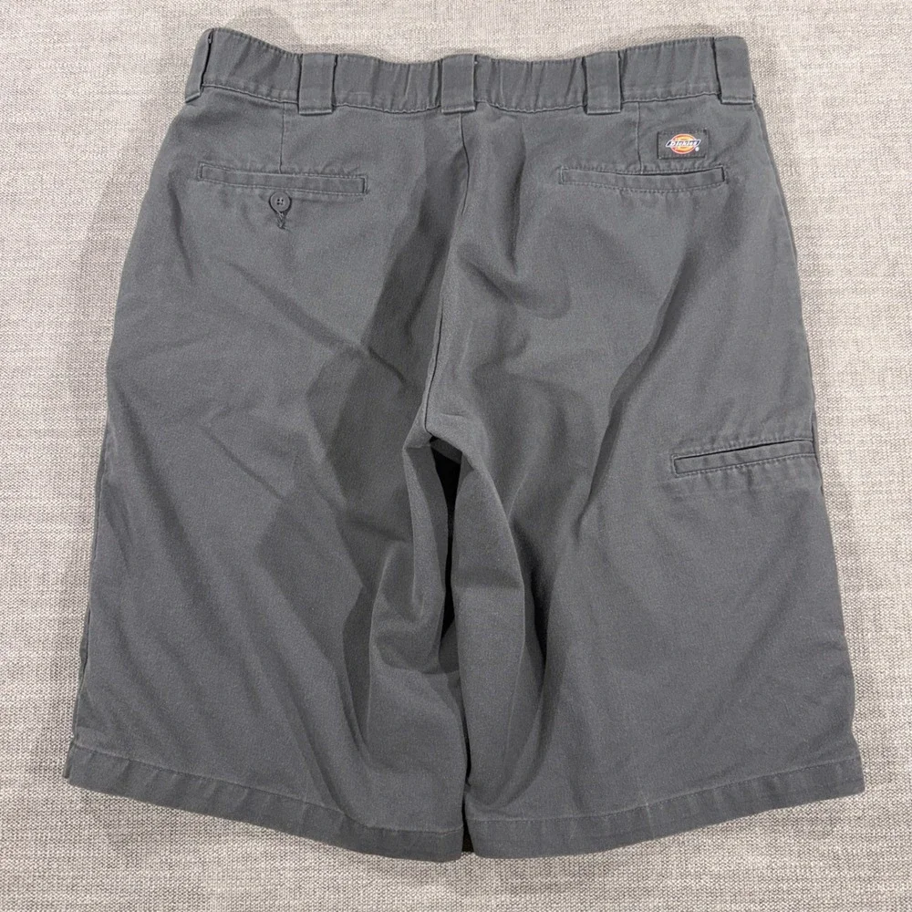 Dickies Work Shorts Mens 38 Charcoal Gray Excellent Elastic Waist Cargo WR670CH
